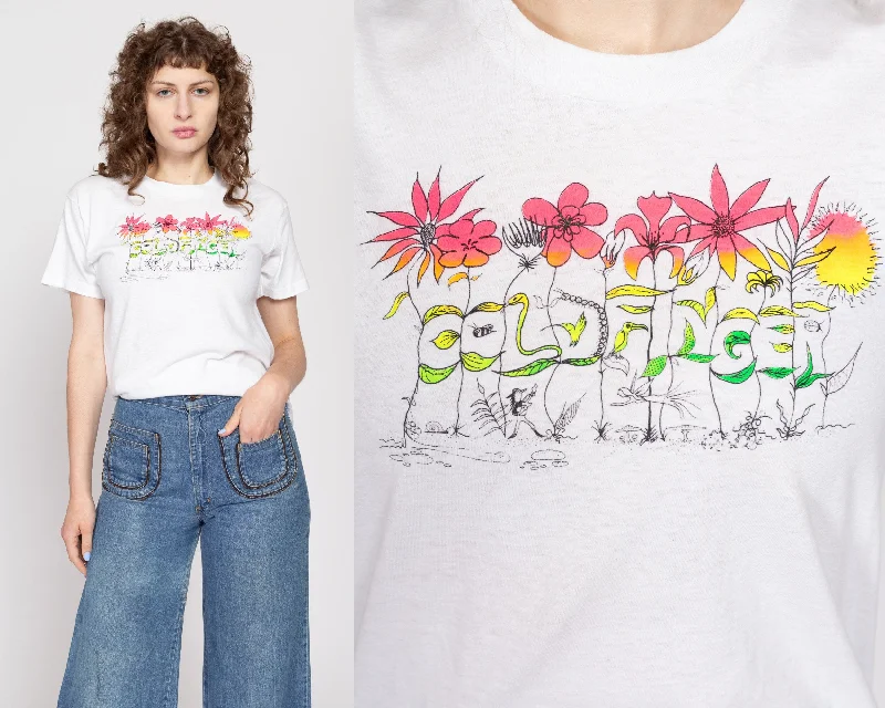 Med-Lrg 80s Coldfinger Flower Garden Graphic T Shirt