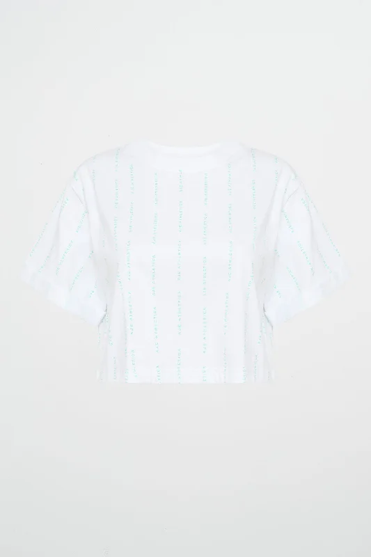 Pinstripe Crop Tee 105