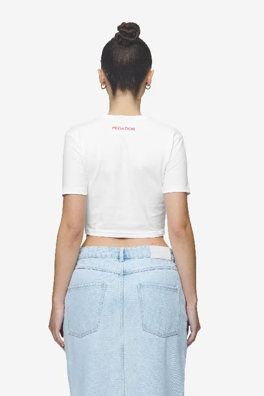 Reyna Cropped Baby Tee White