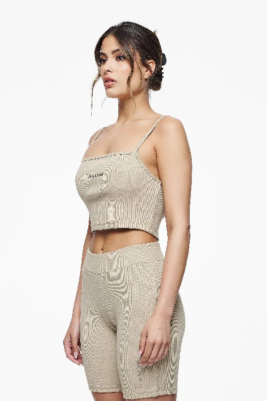 Ruby Rib Crop Top Vintage Washed Espresso