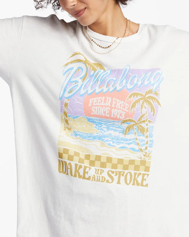 Wake Up And Stoke T-Shirt - Salt Crystal