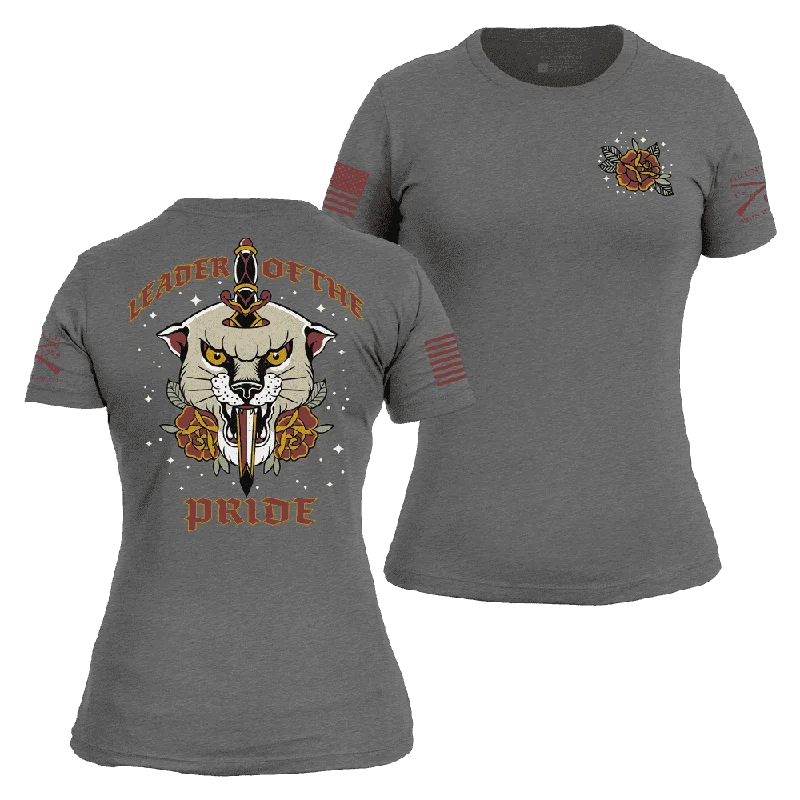 Women's Leader Of The Pride Slim Fit T-Shirt - Dark Heather Gray