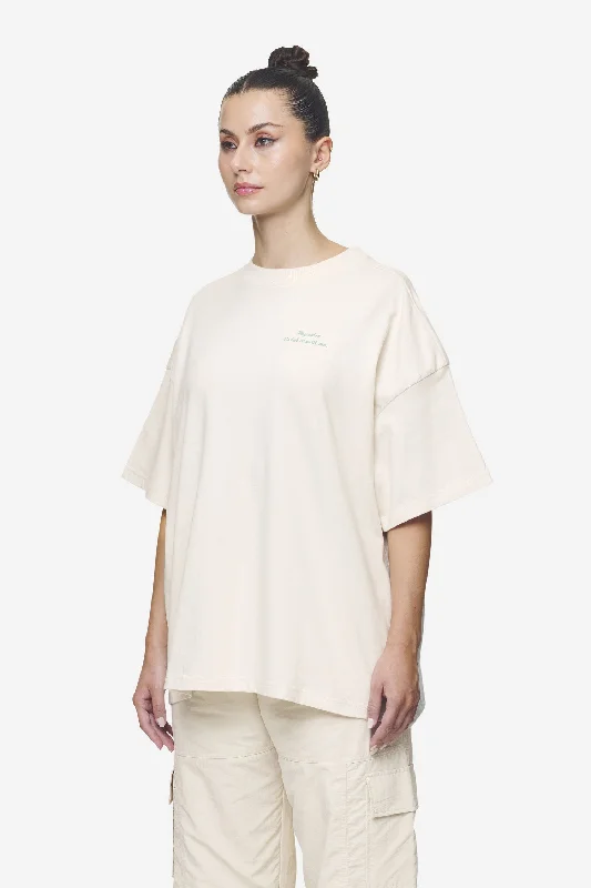 Yebra Heavy Oversized Tee Washed Coast Sand