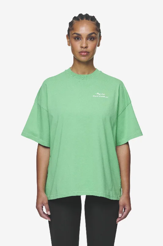 Yebra Heavy Oversized Tee Washed Peppermint Green