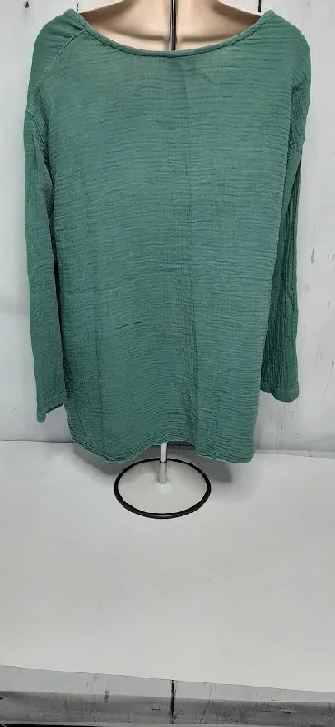 Color Me Cotton- Green Top -Guaze