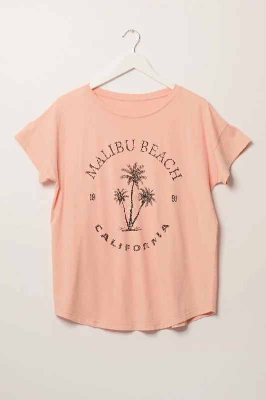 Malibu Beach California Vintage-Wash Graphic Tee