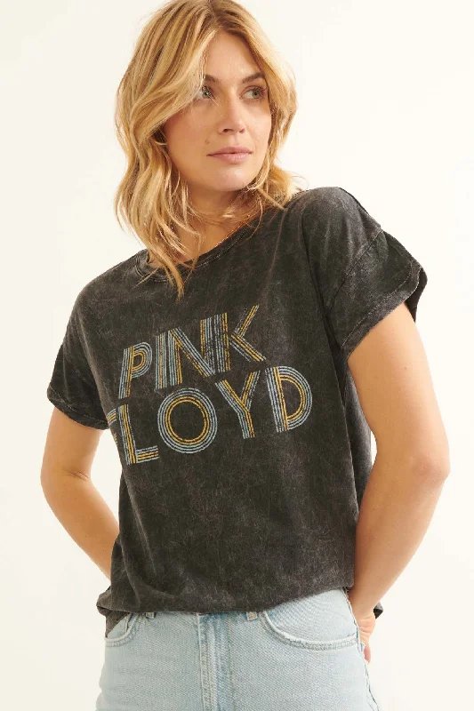 Pink Floyd Logo Vintage-Wash Graphic Tee