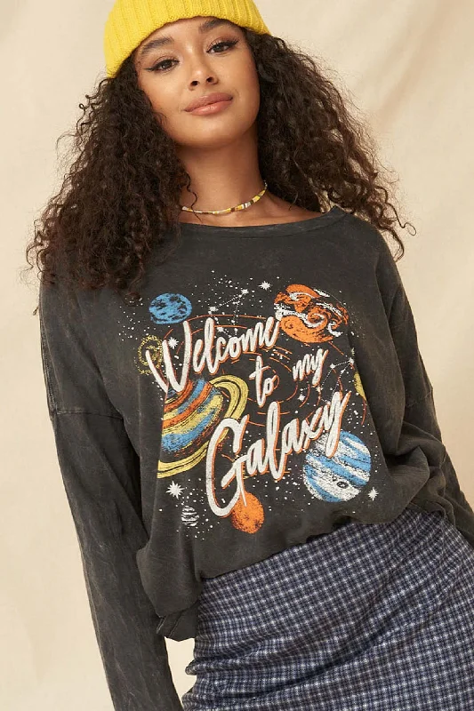 Welcome to My Galaxy Long-Sleeve Graphic Tee