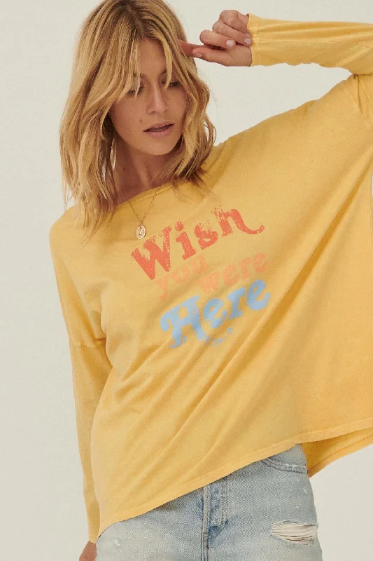 Wish You Were Here Long-Sleeve Graphic Tee