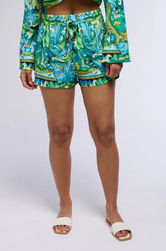 ISLAND TIME PRINT MINI SHORT