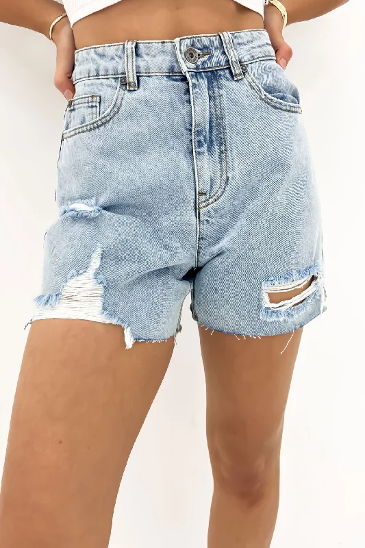 Kyia Short Destroyed Light Blue