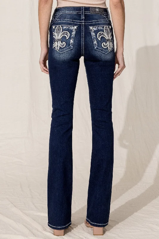 Women's Iced Fleur De Lis Bootcut Jean