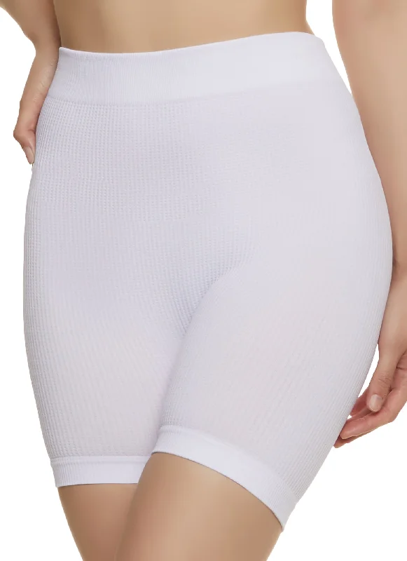 Seamless Waffle Knit Biker Shorts