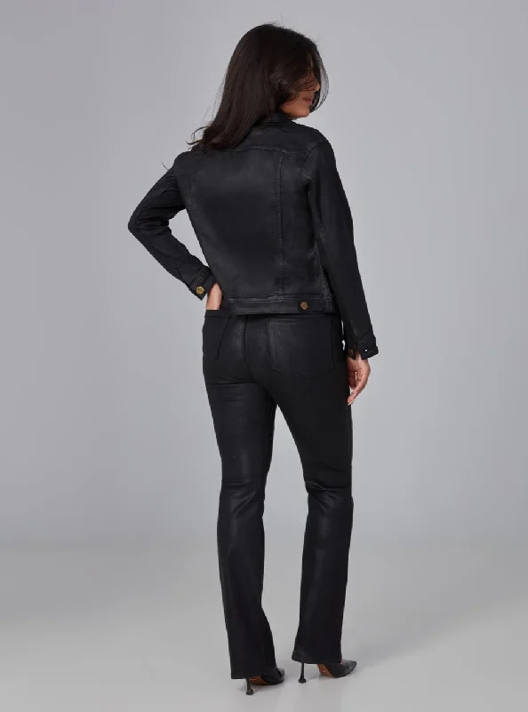 GABRIELLA-CBLK Classic Jacket - Coated Black