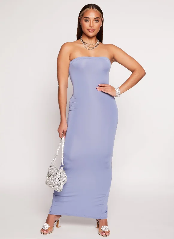 Daisy Solid Maxi Tube Dress