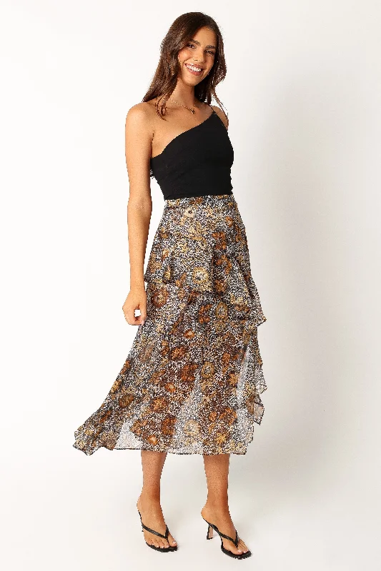 Memphis Frill Skirt - Gold