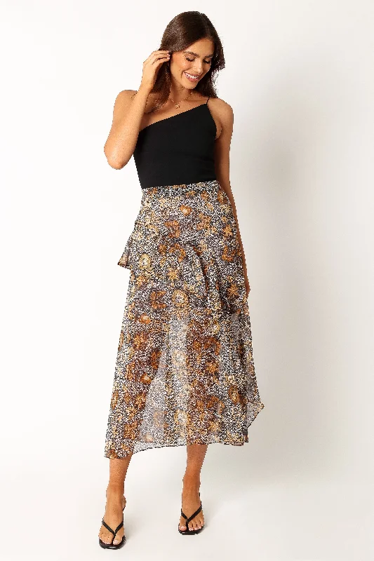 Memphis Frill Skirt - Gold