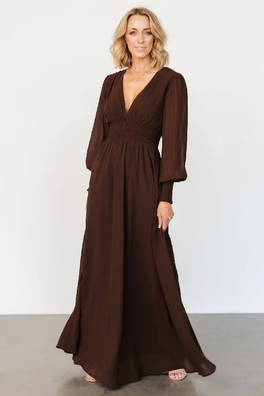 Olivia Maxi Dress | Dark Brown