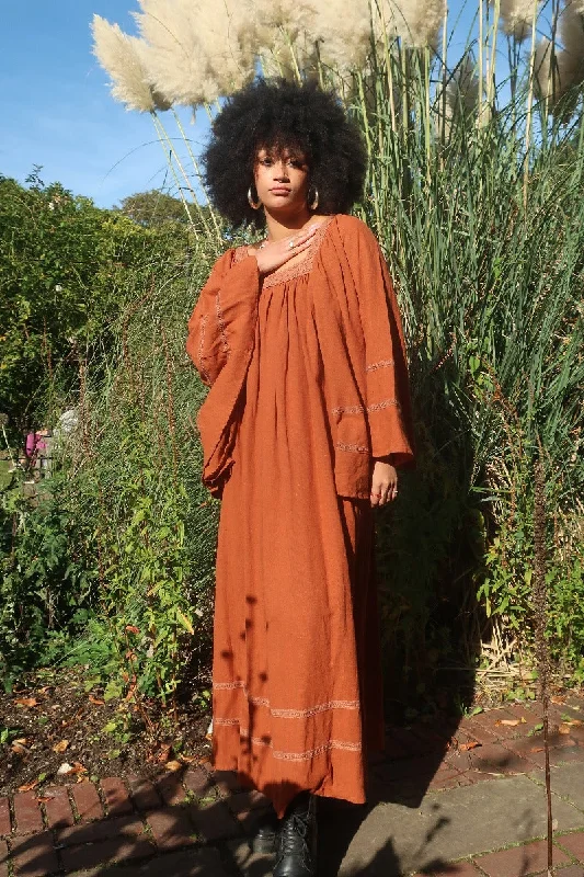 Raven Maxi Dress in Red Clay