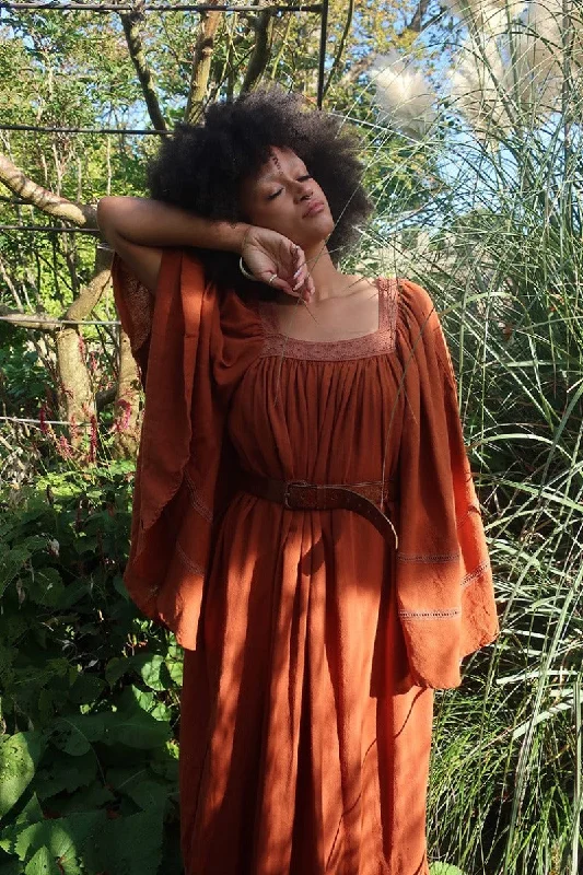 Raven Maxi Dress in Red Clay