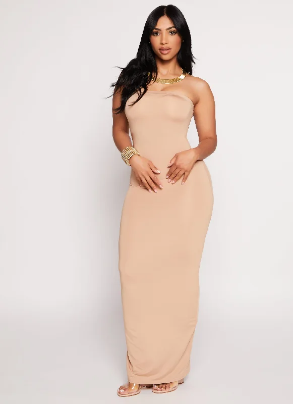 Daisy Solid Maxi Tube Dress