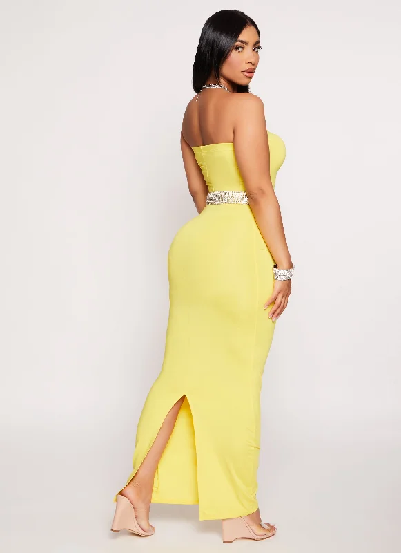 Daisy Solid Maxi Tube Dress